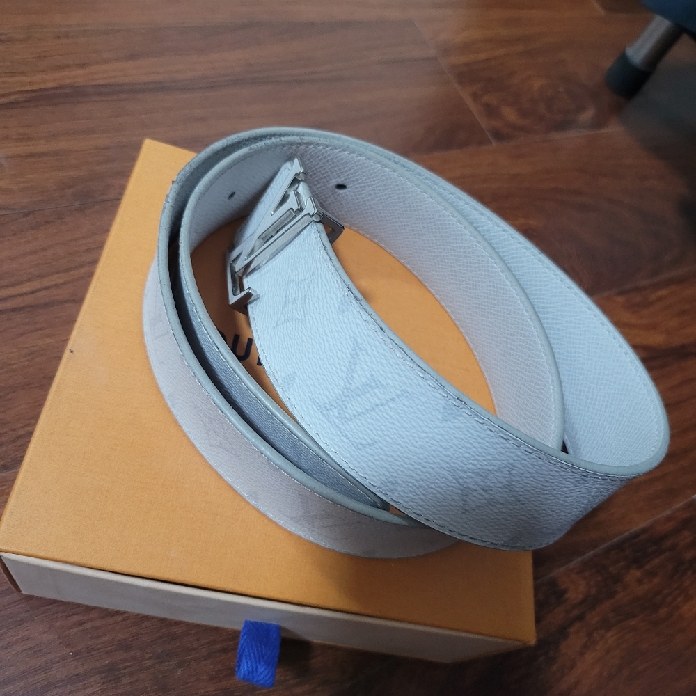 Louis Vuitton White Reversible Limited Belt